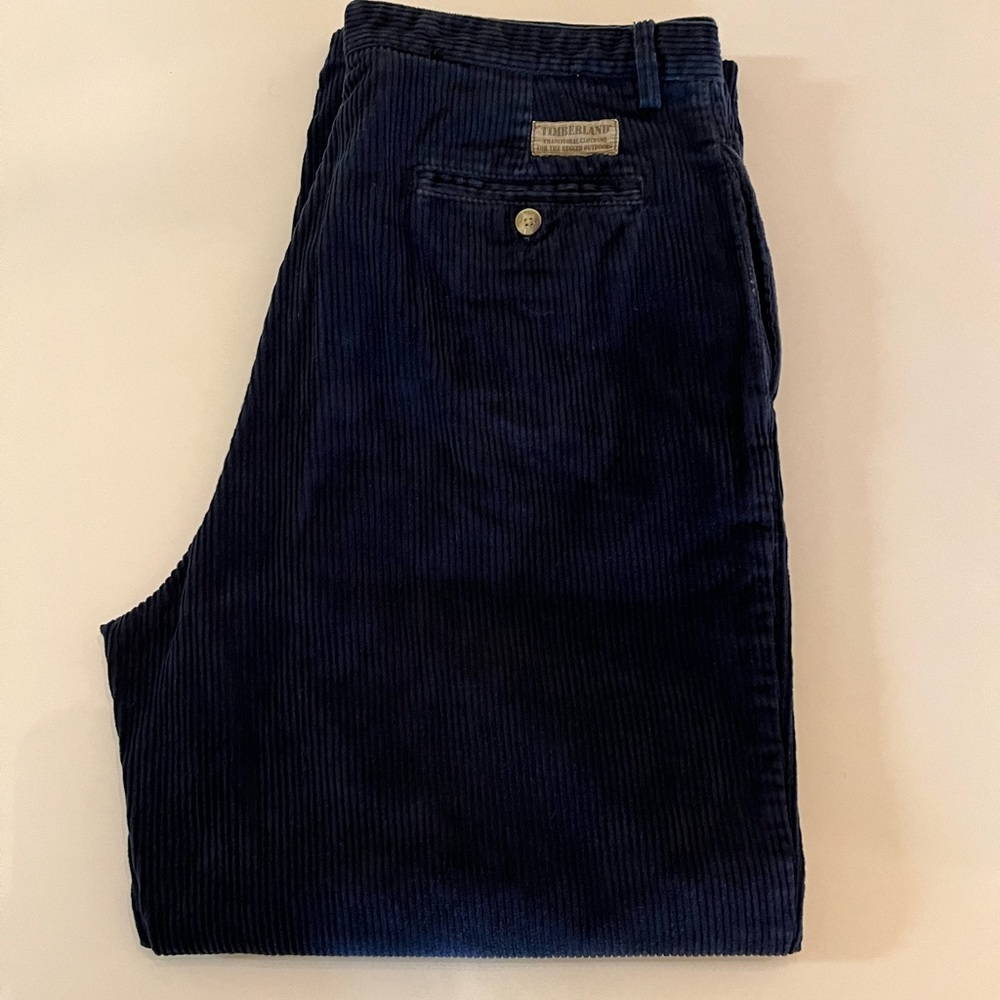 VTG Timberland Navy Corduroy Pants, Size 36x30 - Picture 4 of 7